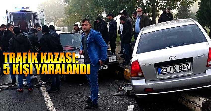 TRAFİK KAZASI: 5 KİŞİ YARALANDI